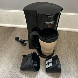 Black & Decker DCM18 Brew N Go Single Serve Coffee Maker w/ Filter & Travel Mug